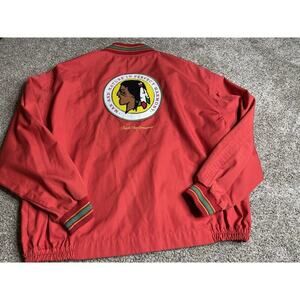 Vintage Peak Performance Red ‘Man And Nature’ Retro Jacket Made Portugal Mens XL